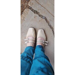 Free People Size 6.5 Gemini Tan Leather Ballet Flats